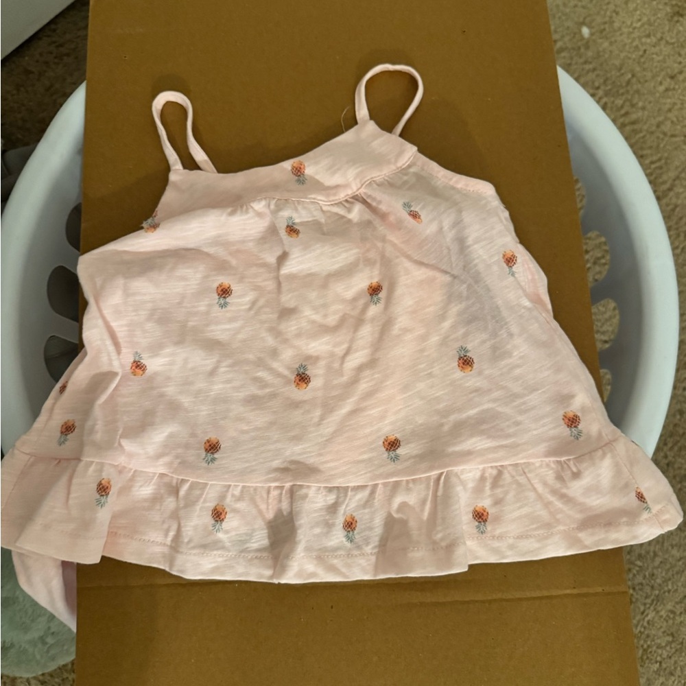 OshKosh B’gosh toddler girls pineapple ruffle top & bottom set (2 pieces)